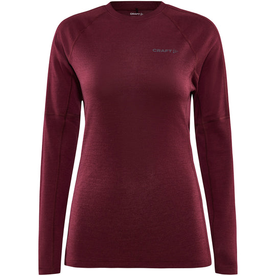 Maillot de corp femme manches longues Craft ADV Wool Merino RN LS W - Rouge