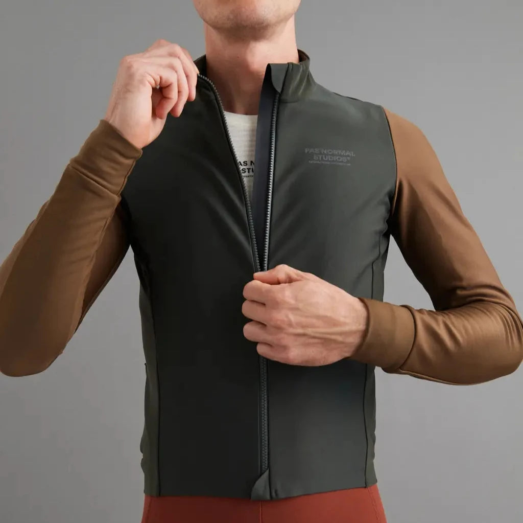 Maglia maniche lunghe Pas Normal Studios Mechanism Thermal - Verde marrone - A