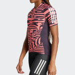 Maillot zébré Adidas Essentials 3-Stripes Fast pour femme - Rose