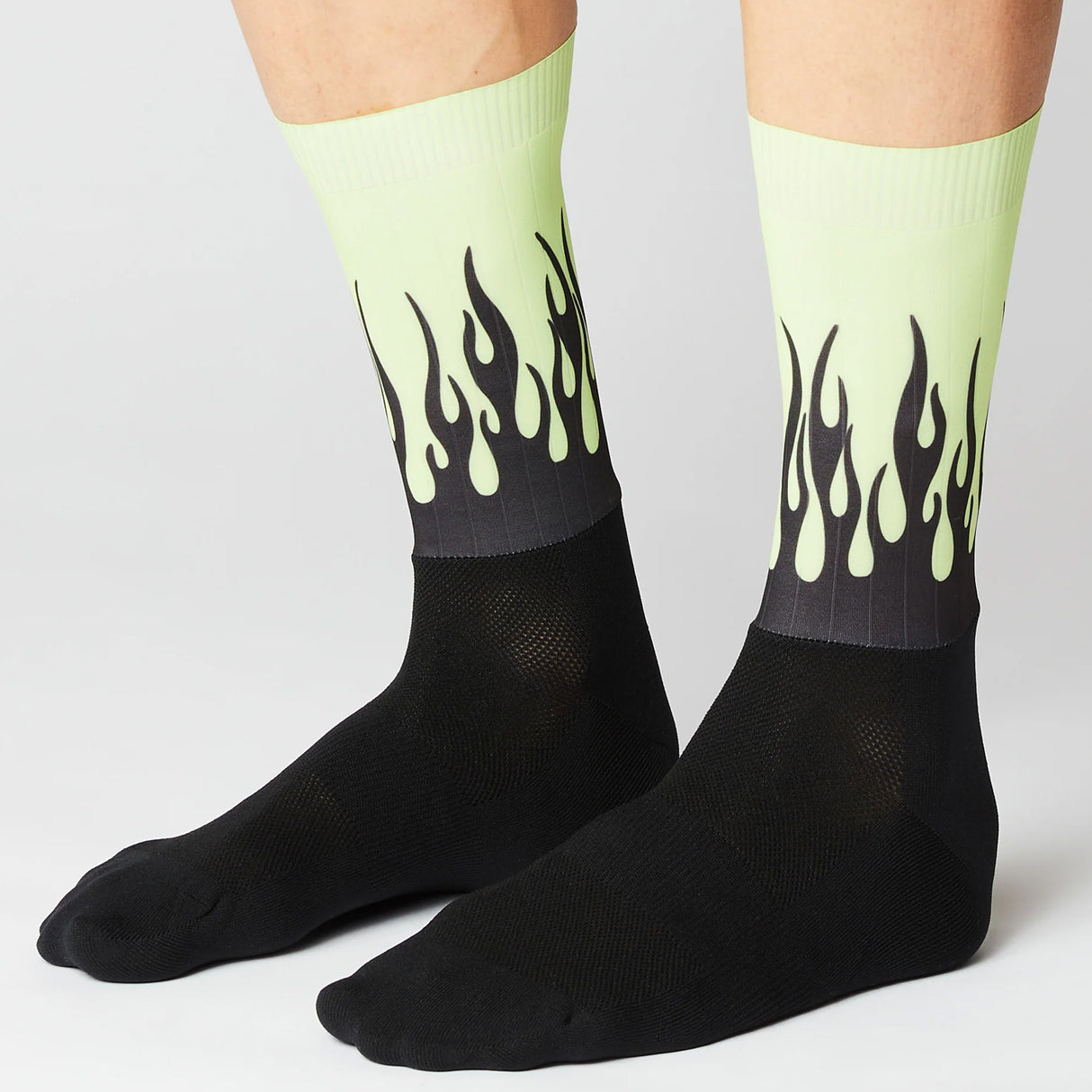 Calze Fingerscrossed Aero Flame - Nero verde - L