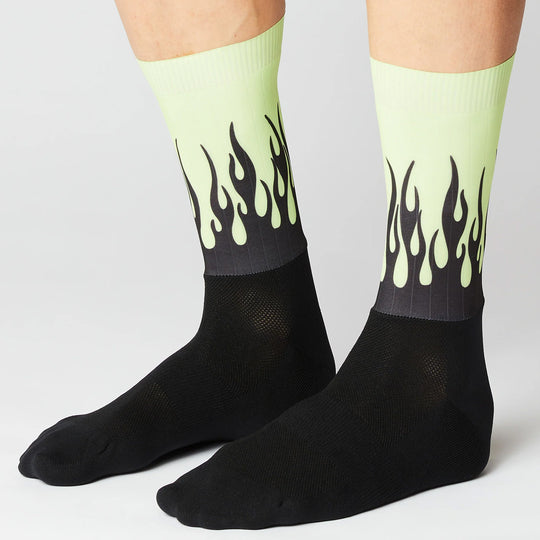 Calze Fingerscrossed Aero Flame - Nero verde