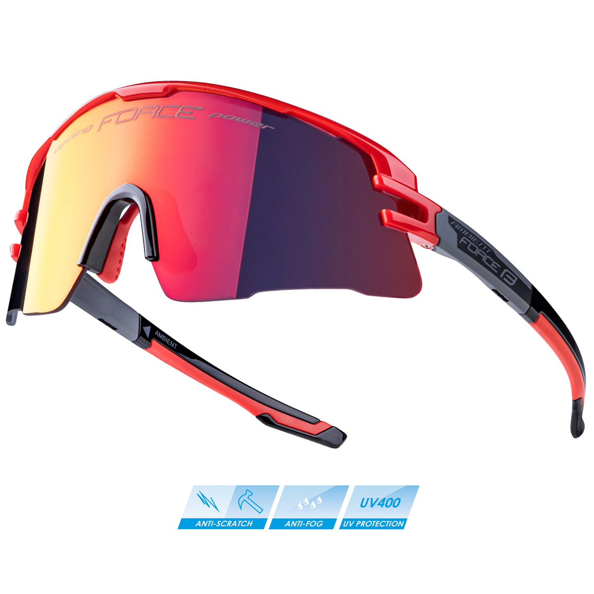 Occhiali Force Ambient - Rosso grigio - H