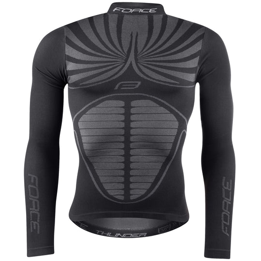 Maglia intima maniche lunghe Force F Thunder - Nero