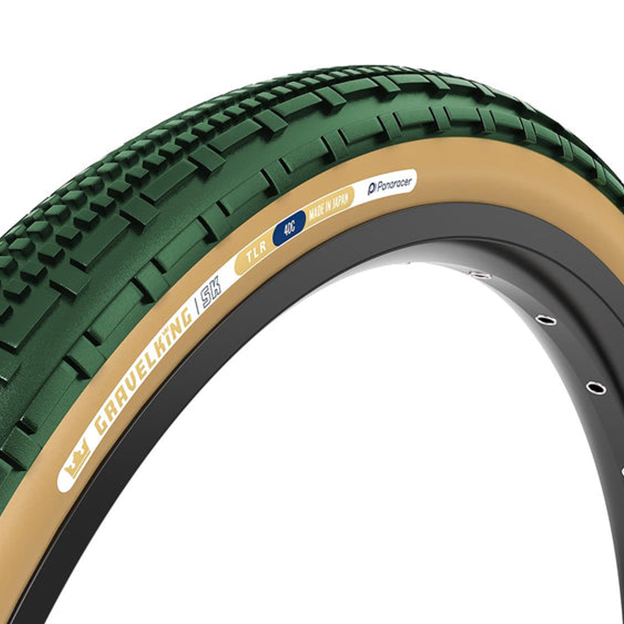 Panaracer GravelKing SK TLR 700x40 Tyre - Green Brown
