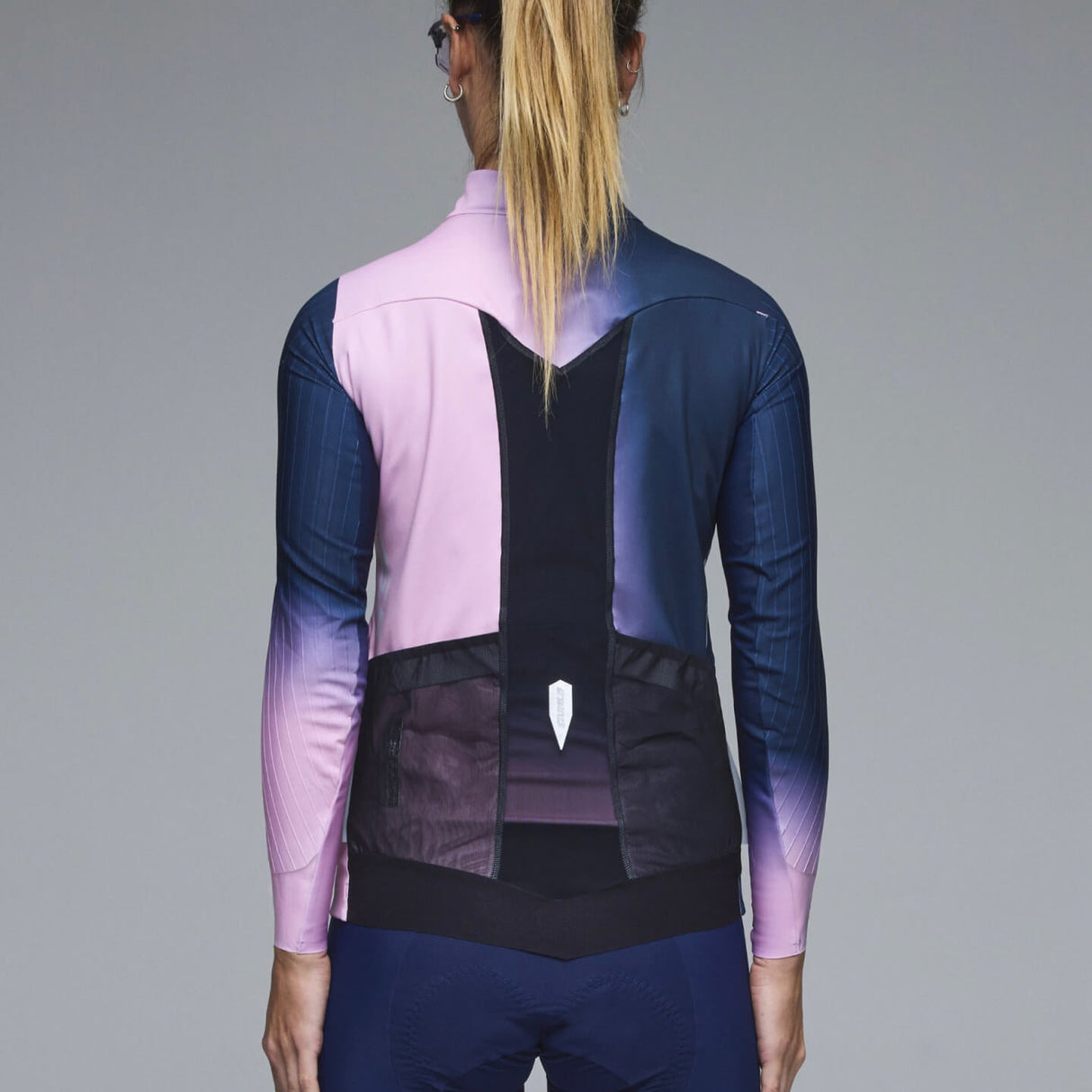 Gilet femme Q36.5 Gregarius Hybrid Big Fade - Bleu rose