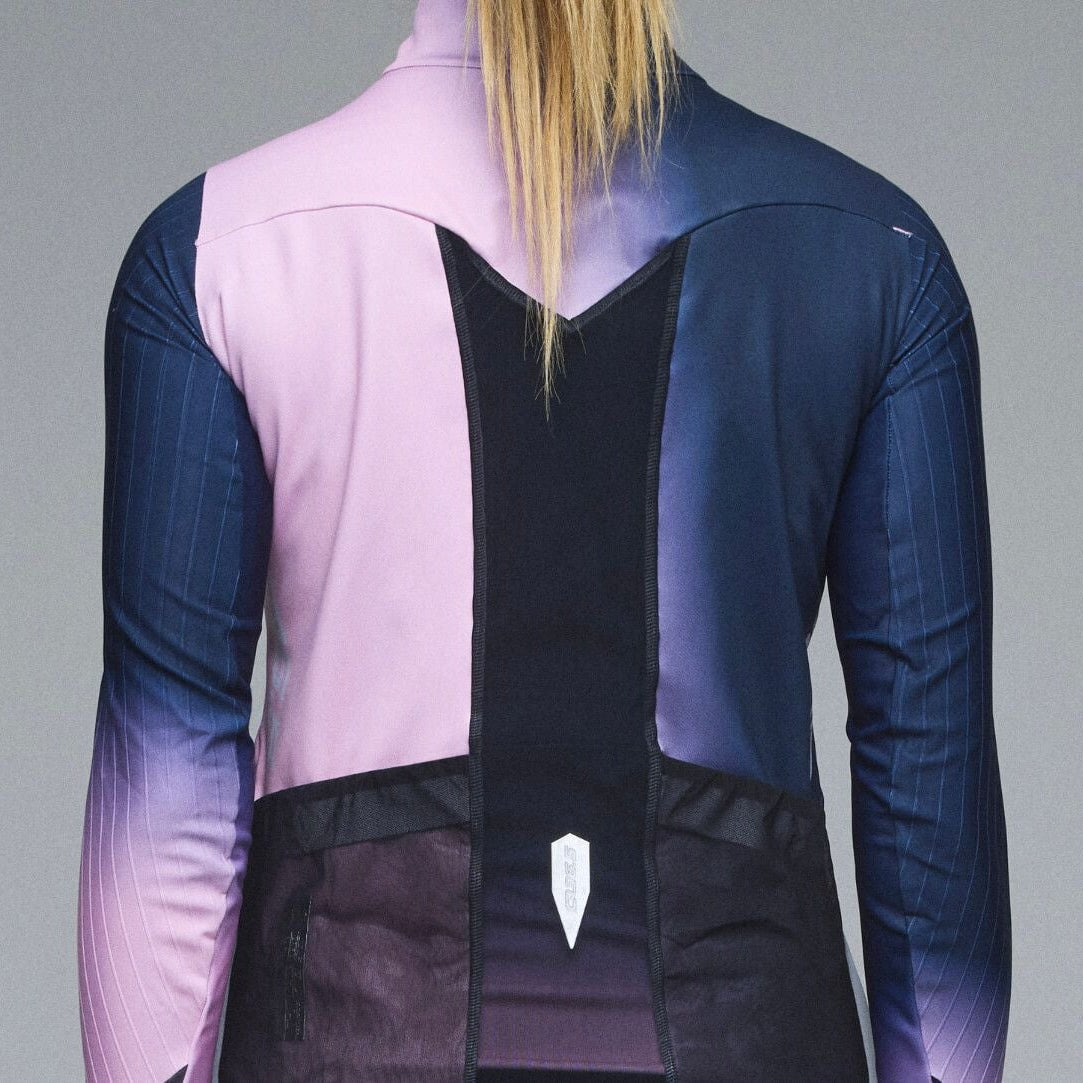 Gilet femme Q36.5 Gregarius Hybrid Big Fade - Bleu rose