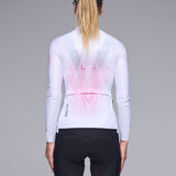 Langarmtrikot damen Q36.5 Gregarius Hybrid Light QLAB - Weiß Rosa