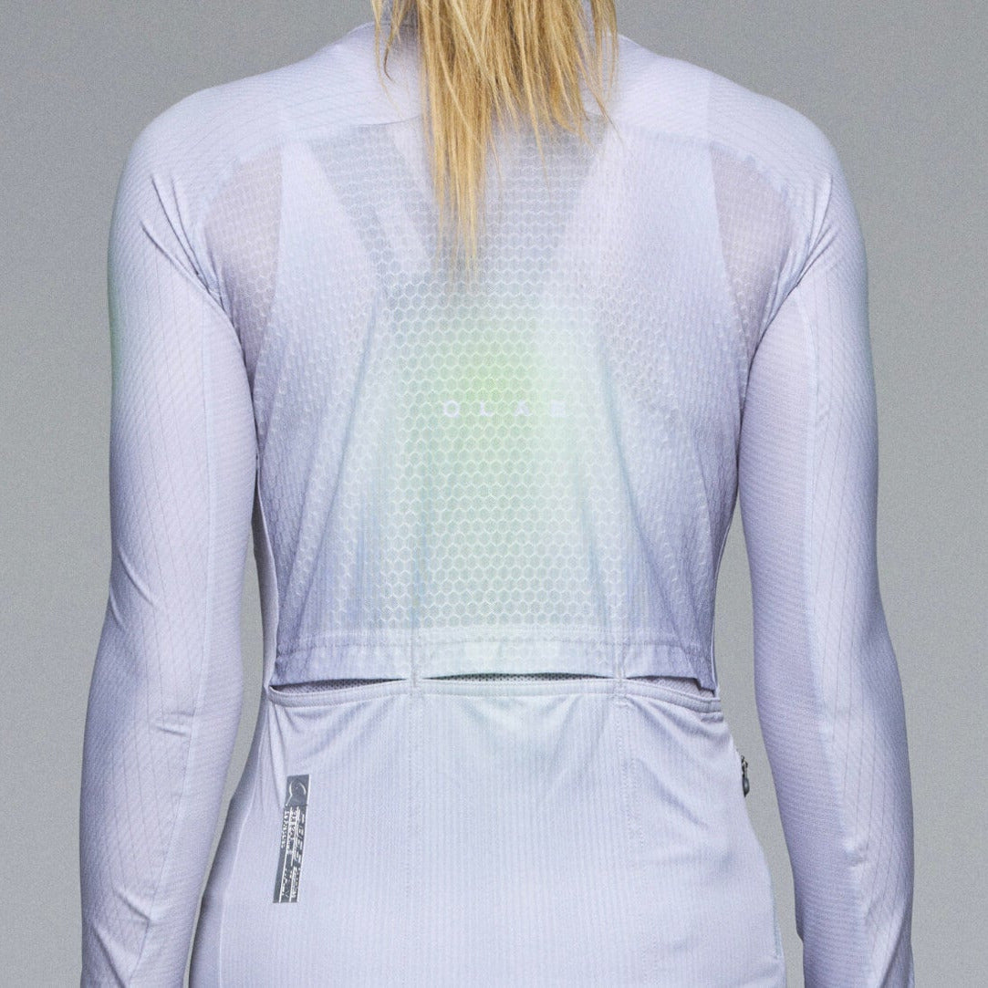 Langarmtrikot damen Q36.5 Gregarius Hybrid Light QLAB - Graugrün