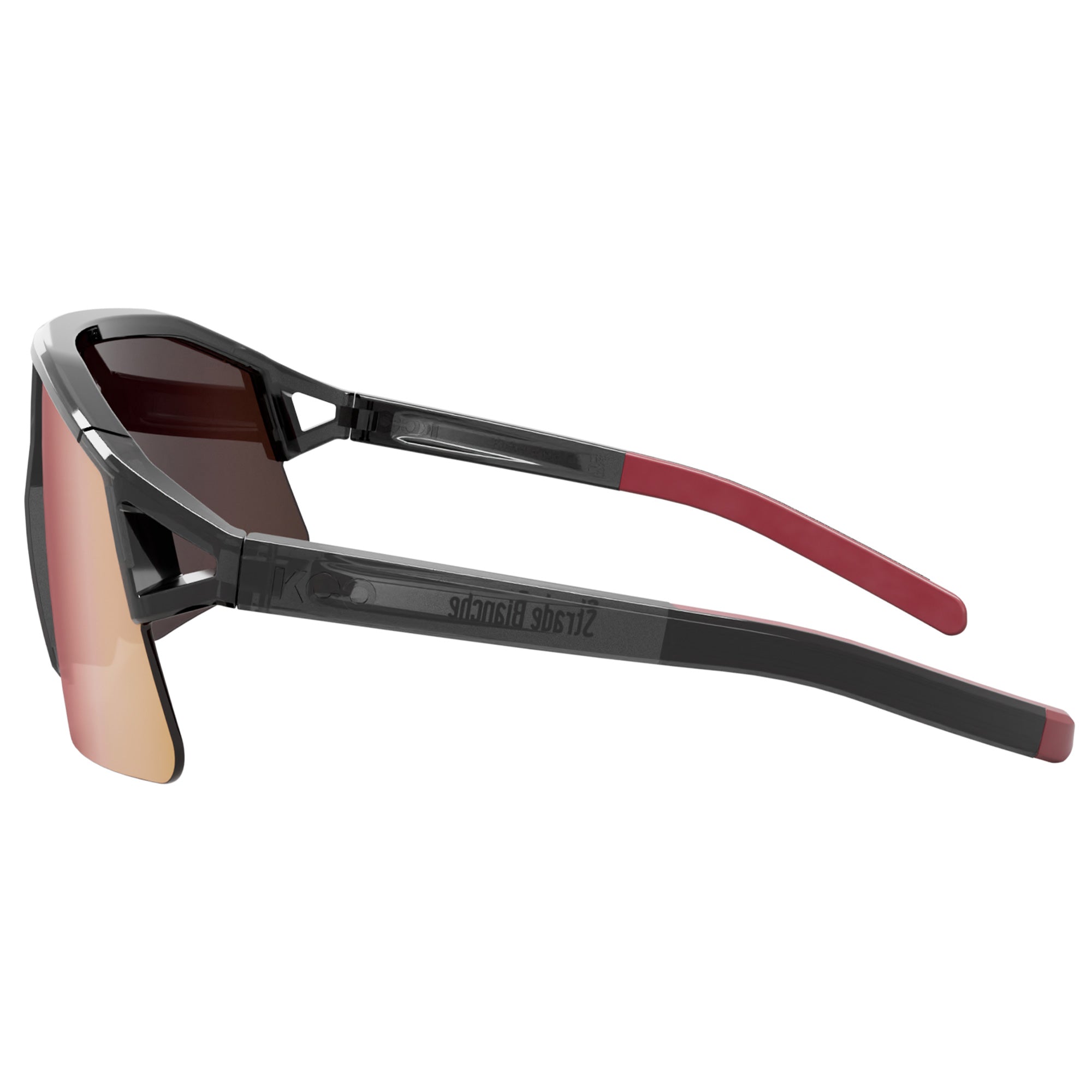Occhiali KOO Hype Strade Bianche - Black Glass Siena Red - E