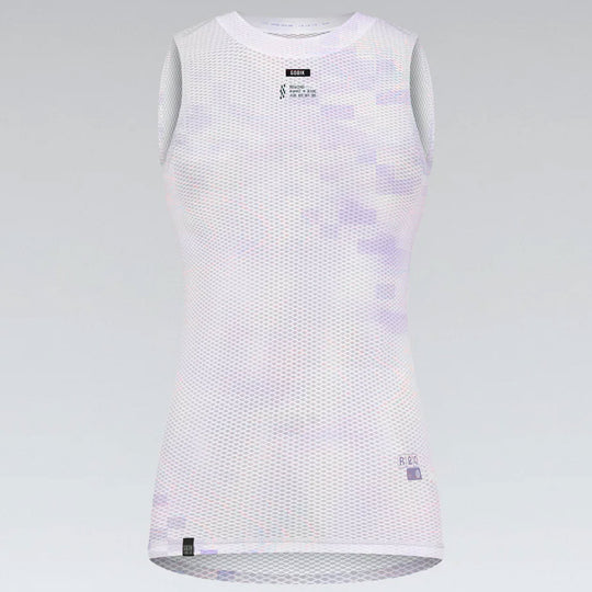 Maglia intima senza maniche donna Gobik Second Skin - Bianco viola