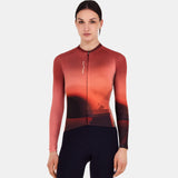 Maglia maniche lunghe Santini Luce - Bordeaux - I