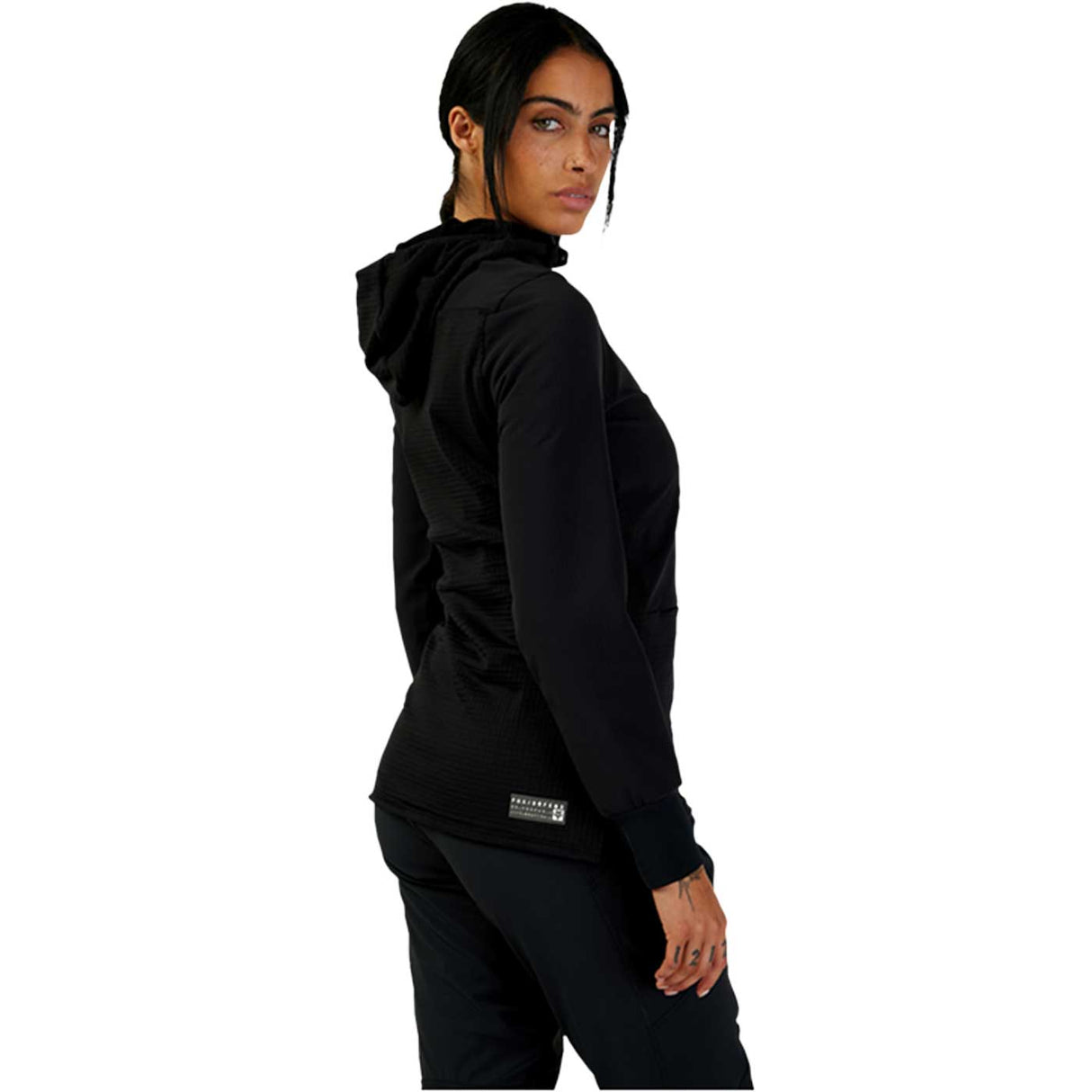 Maglia maniche lunghe donna Fox Cappuccio Defend - Nero - Q