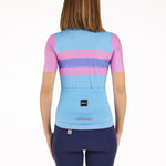 Women's jersey Santini Eco Sleek Bengal - Light Blue Pink