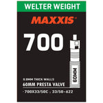Camera d'aria Maxxis welter weight 700x33/50 - Presta 60 mm