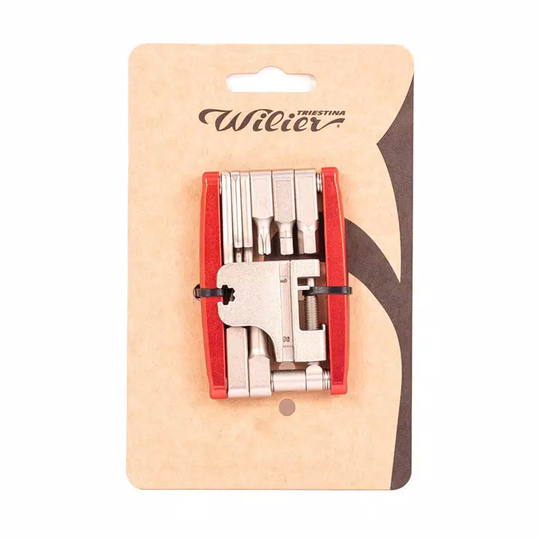Wilier Multitool aus Aluminium 16 in 1 FT03 - Rot 