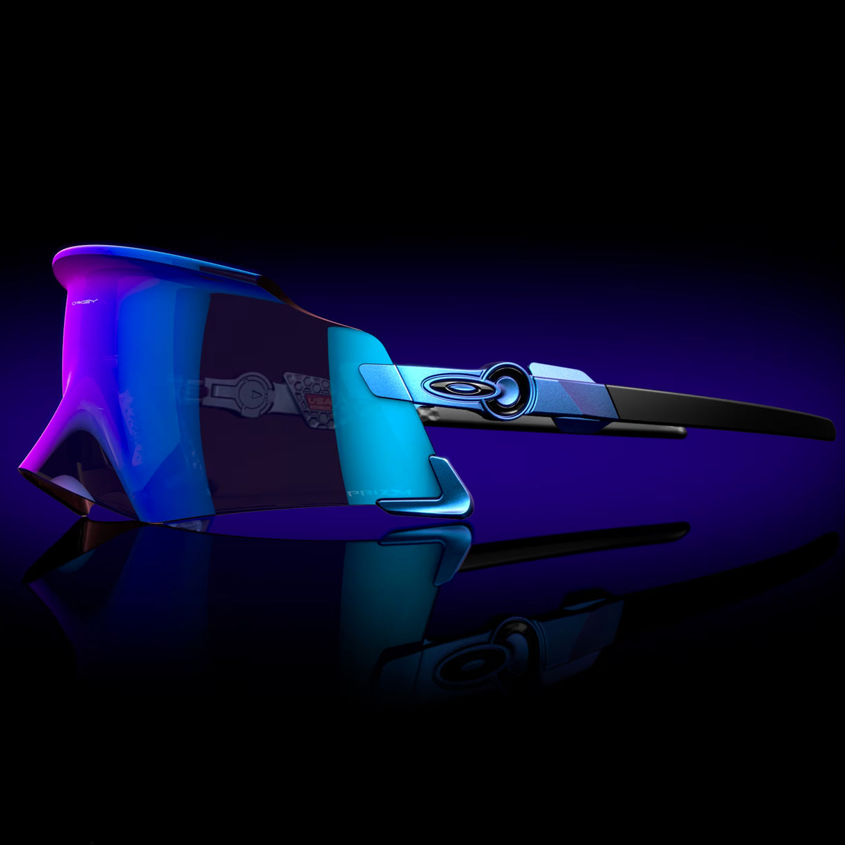 Occhiali Oakley Kato Solstice Collection - Cyan Blue colorshift prizm sapphire - B