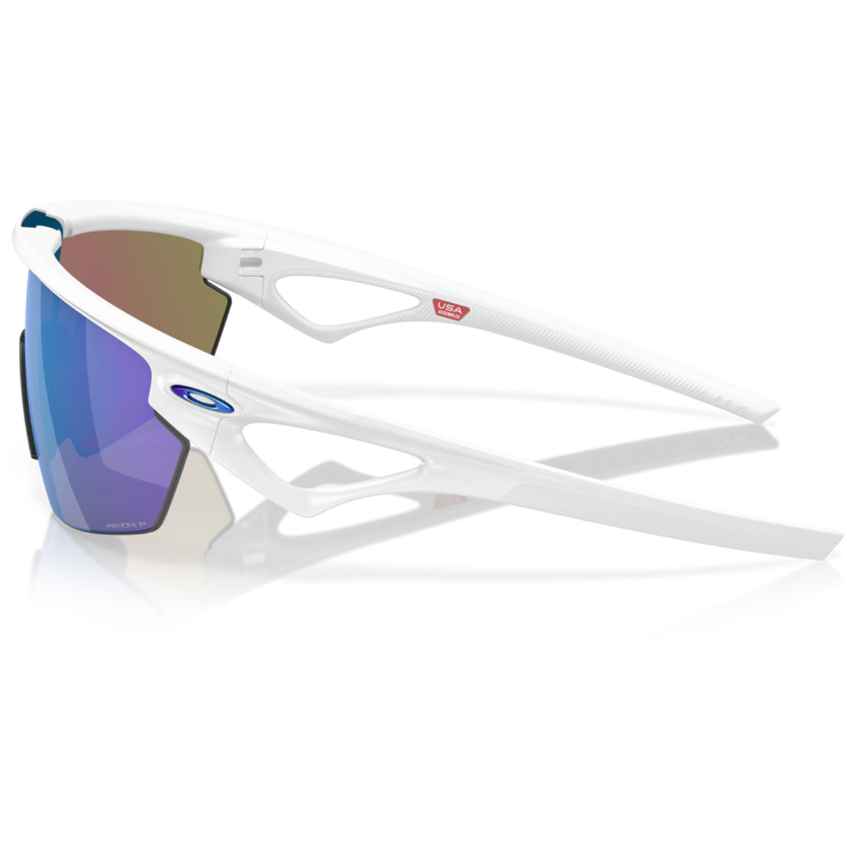 Occhiali Oakley Sphaera - Matte White Prizm Sapphire Polarized - B