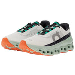 On Cloudmonster shoes - White green