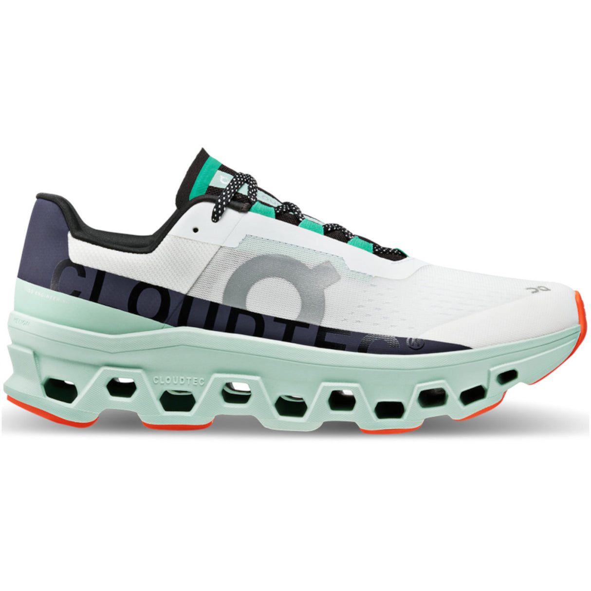Scarpe On Cloudmonster - Bianco verde - H