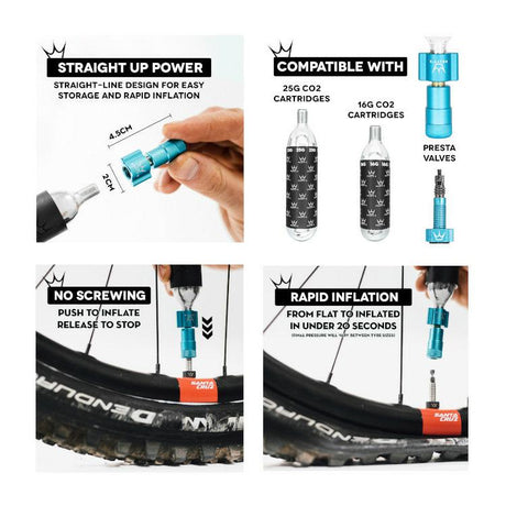 Erogatore CO2 Peaty's Holeshot Head - Viola - L