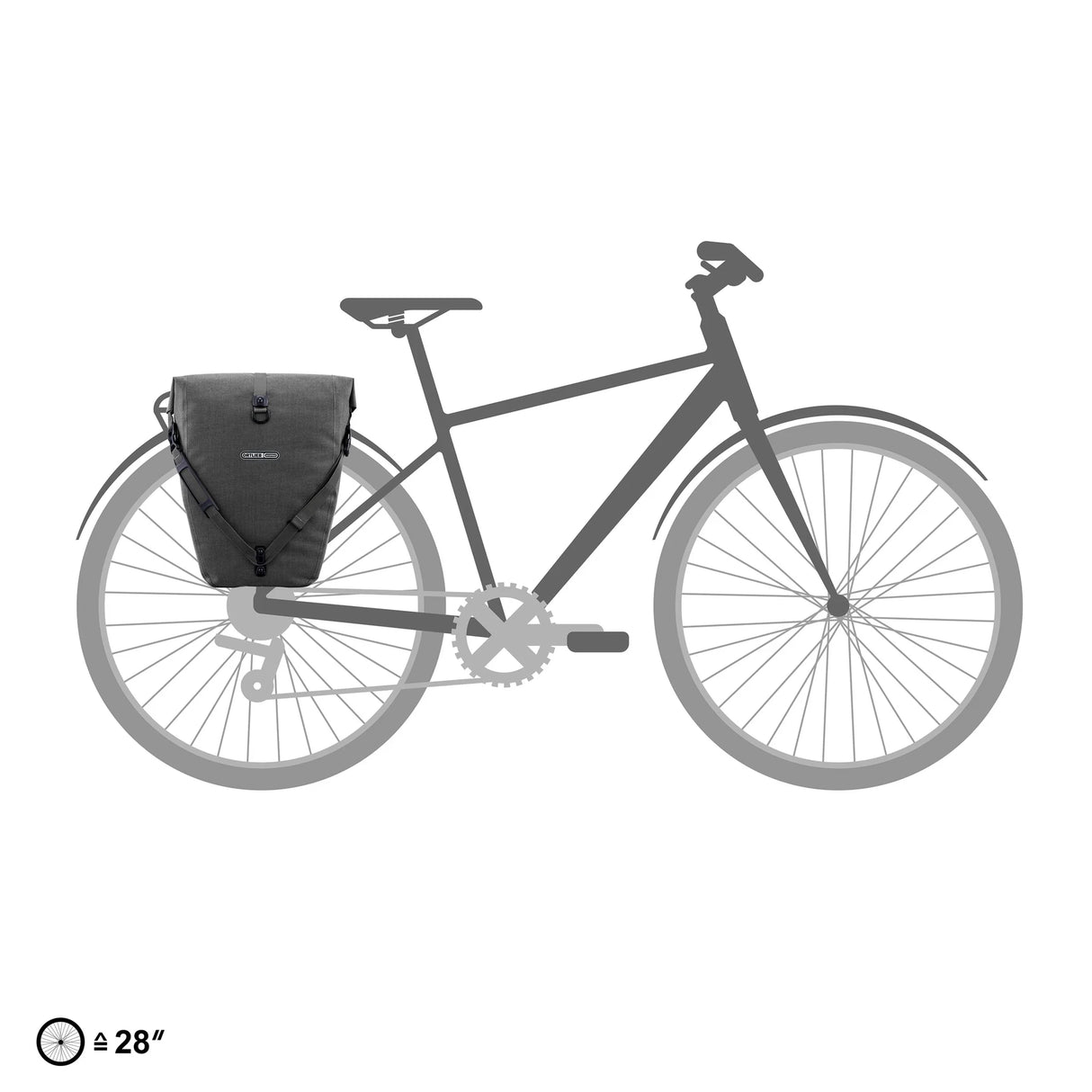 Borsa posteriore Ortlieb Back-Roller Urban QL2.1 - Grigio - D