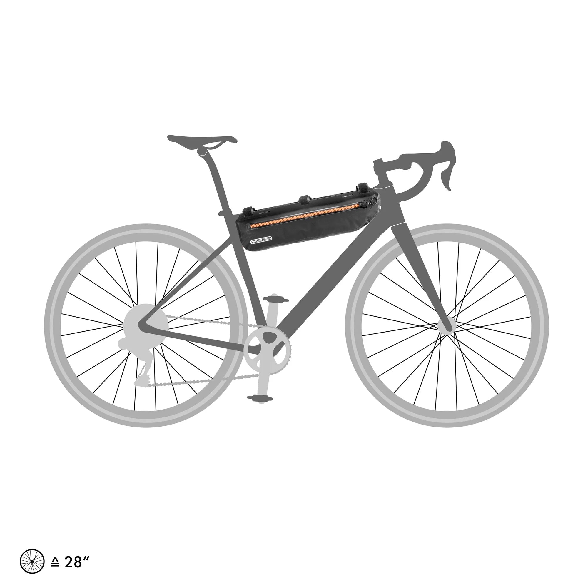 Borsa telaio Ortlieb Frame-Pack Toptube 4L - Nero - Q