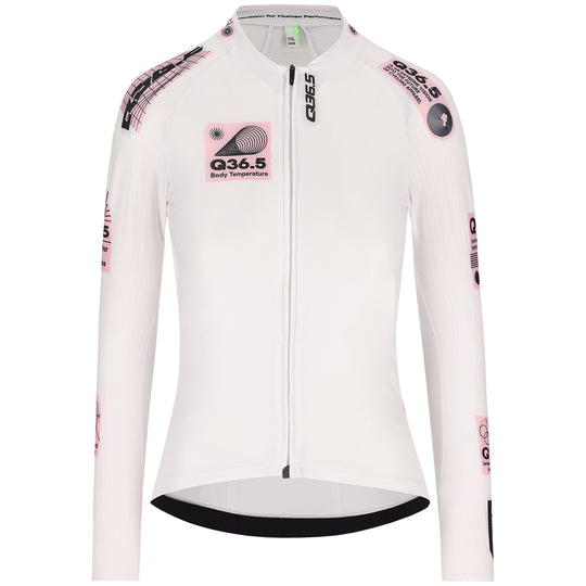 Maglia donna maniche lunghe Q36.5 Gregarius Hybrid Light Retrofuture - Bianco