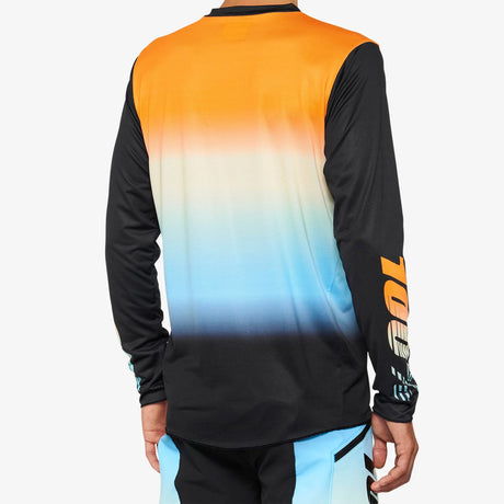 Maglia maniche lunghe 100% R-Core X LE - Arancio azzurro - M