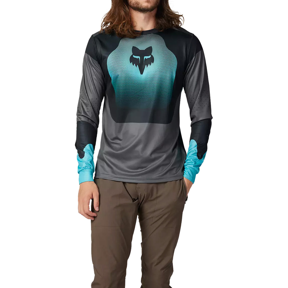Maglia maniche lunghe Fox Ranger Revise - Azzurro - M