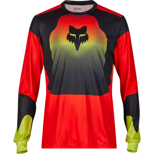 Maillot Fox Ranger Revise Long Sleeve - Rouge Jaune