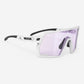 Brille Rudy Project Kelion - Weiß Glänzend ImpactX2 Laser Lila
