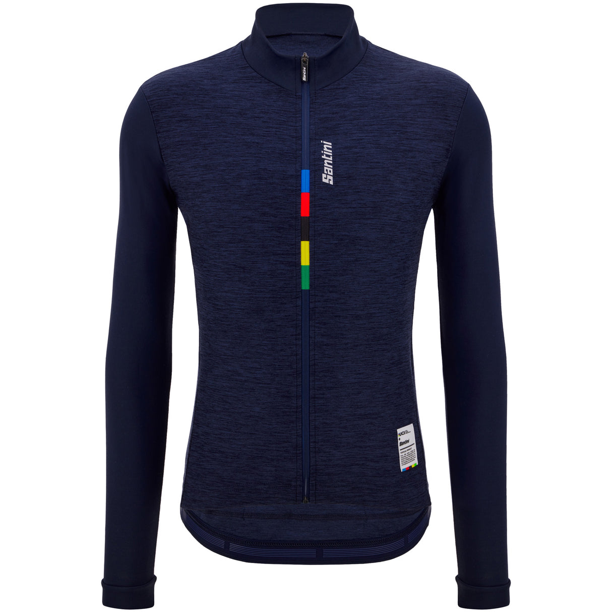 Maglia maniche lunghe Santini UCI Official Pure - Blu - C