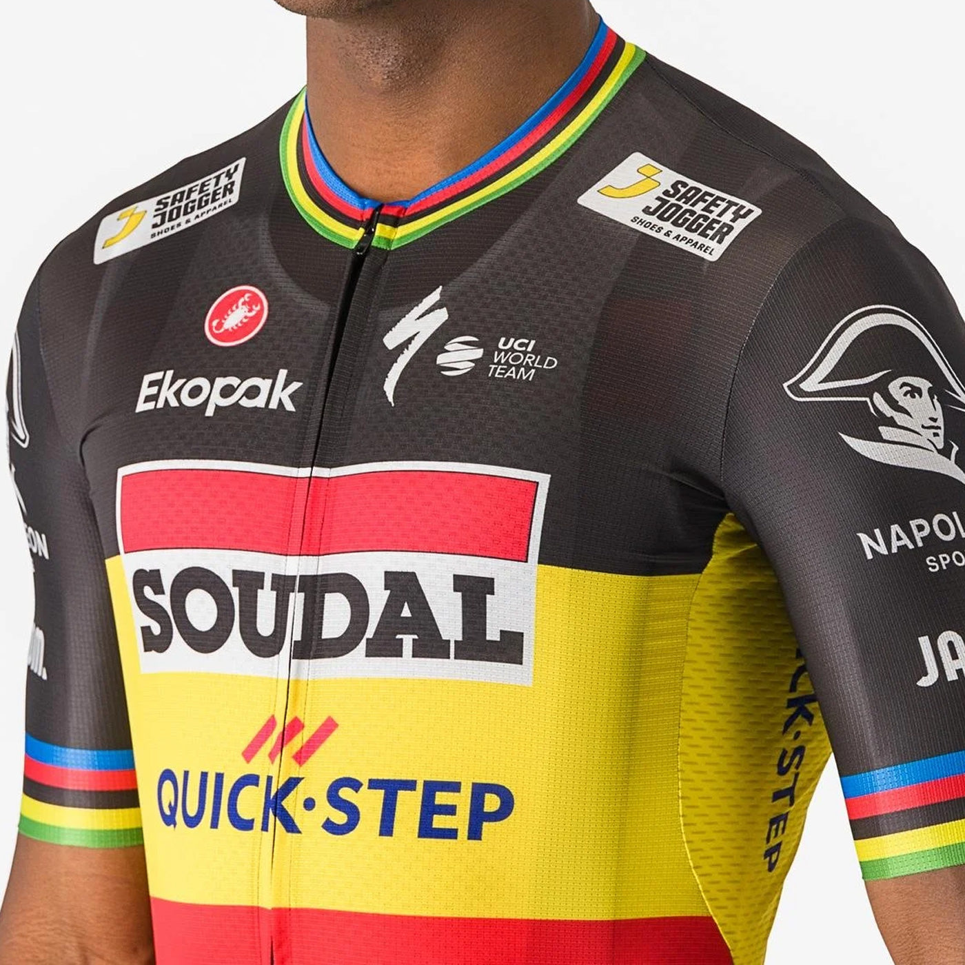 Castelli Soudal QuickStep 2024 Competizione 3 jersey Belgian champion All4cycling
