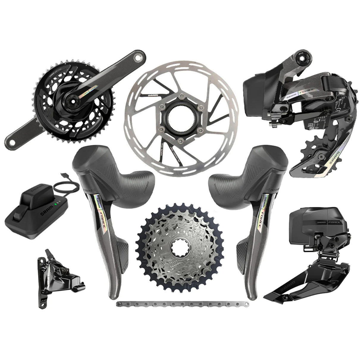 Gruppo SRAM Force AXS Road Disc HRD 10/33T - 50/37D - A