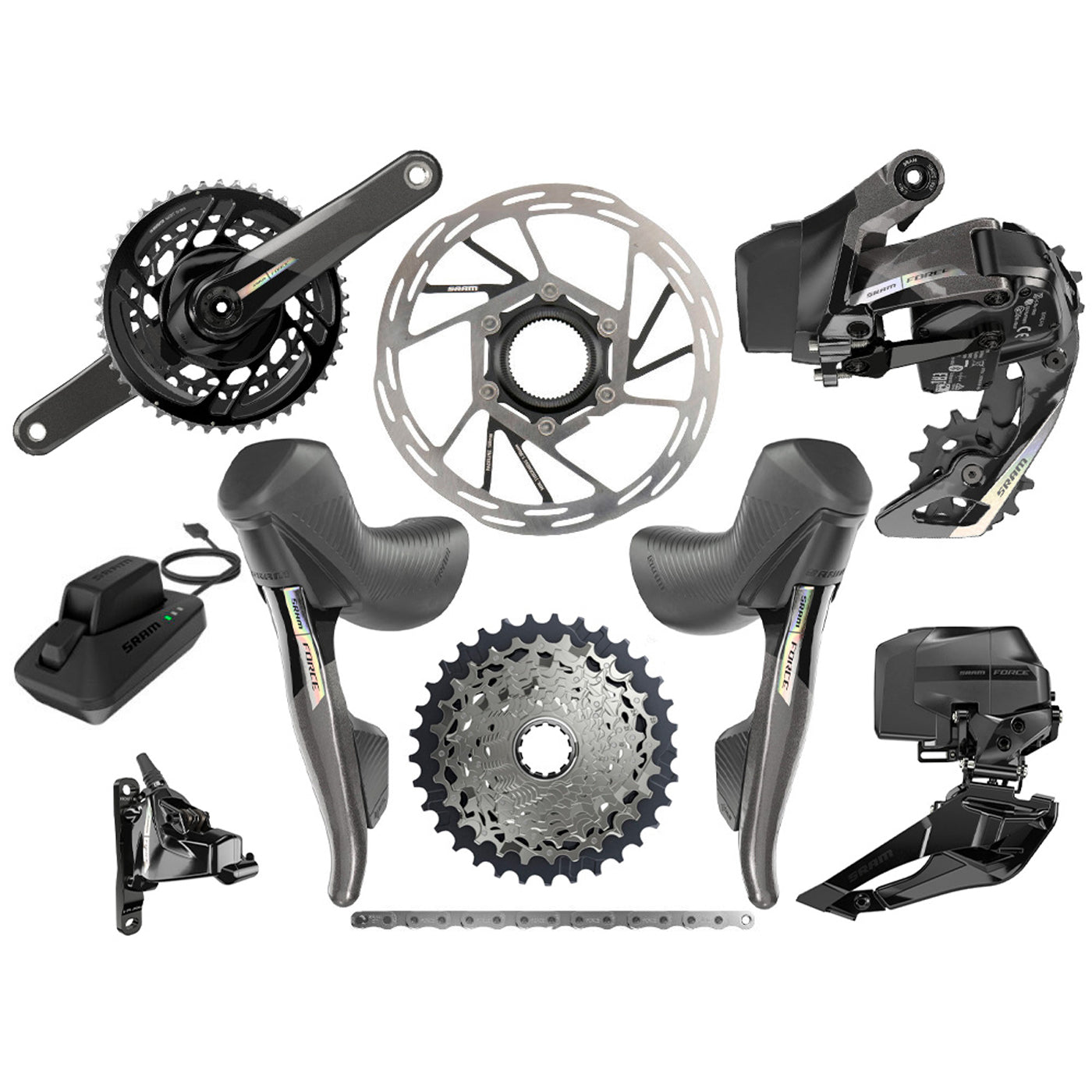 sram gruppe rennrad Gruppe SRAM Force AXS Road Disc HRD 10/30T
