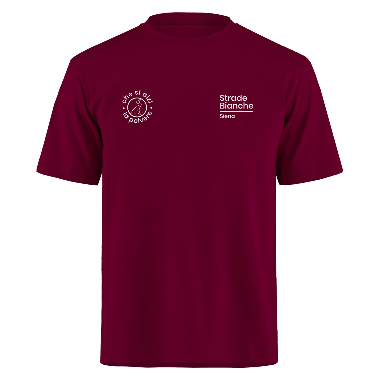 T-Shirt Strade Bianche - Bordeaux - E