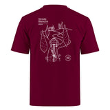 T-Shirt Strade Bianche - Bordeaux - F