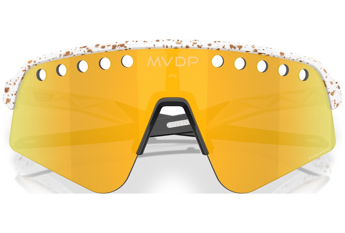 Occhiali Oakley Sutro Lite Sweep - MVDP Red/Gold Splatter Prizm 24k - M