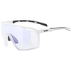 Uvex MTN Perform V glasses - White Matt Variomatic Blue