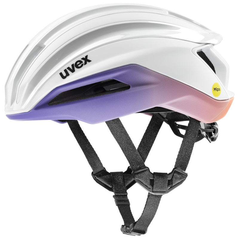 fahrradhelm mips uvex Uvex Surge Aero MIPS Helm - Weiss Violett