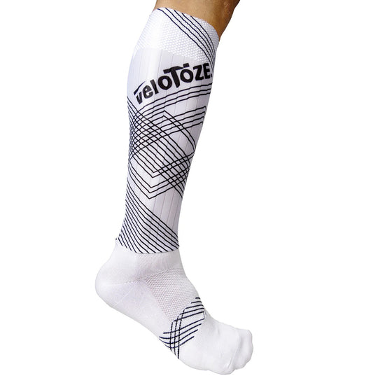 Chaussettes VeloToze Aero Extra Extra Hautes - Blanc 