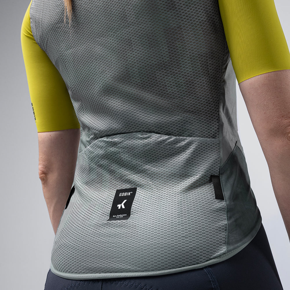 Gilet donna Gobik Plus 2.0 Cedar check - Verde - M