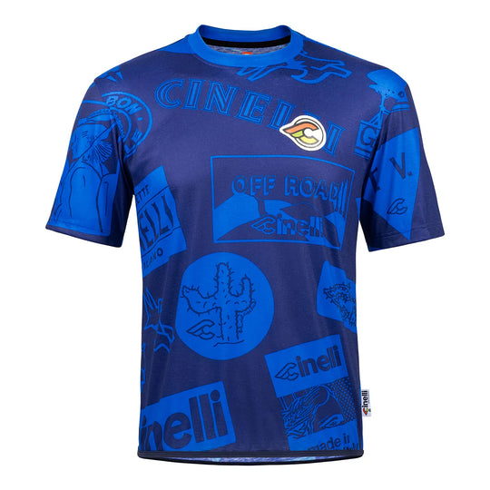 T-Shirt Cinelli Gravel - Blu