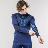 Maglia intima maniche lunghe X-Bionic Apani Merino 4.0 - Blu - F