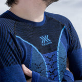 Maglia intima maniche lunghe X-Bionic Apani Merino 4.0 - Blu - G