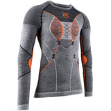 Maglia intima maniche lunghe X-Bionic Apani Merino 4.0 - Grigio arancio - A