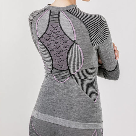 Maglia intima maniche lunghe donna X-Bionic Apani Merino 4.0 - Grigio rosa - B