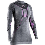 Maglia intima maniche lunghe donna X-Bionic Apani Merino 4.0 - Grigio rosa - A