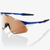 100% Hypercraft XS sunglasses - Gloss Cobalt Blue HiPER Copper Mirror