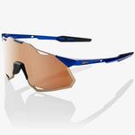 100% Hypercraft XS sunglasses - Gloss Cobalt Blue HiPER Copper Mirror